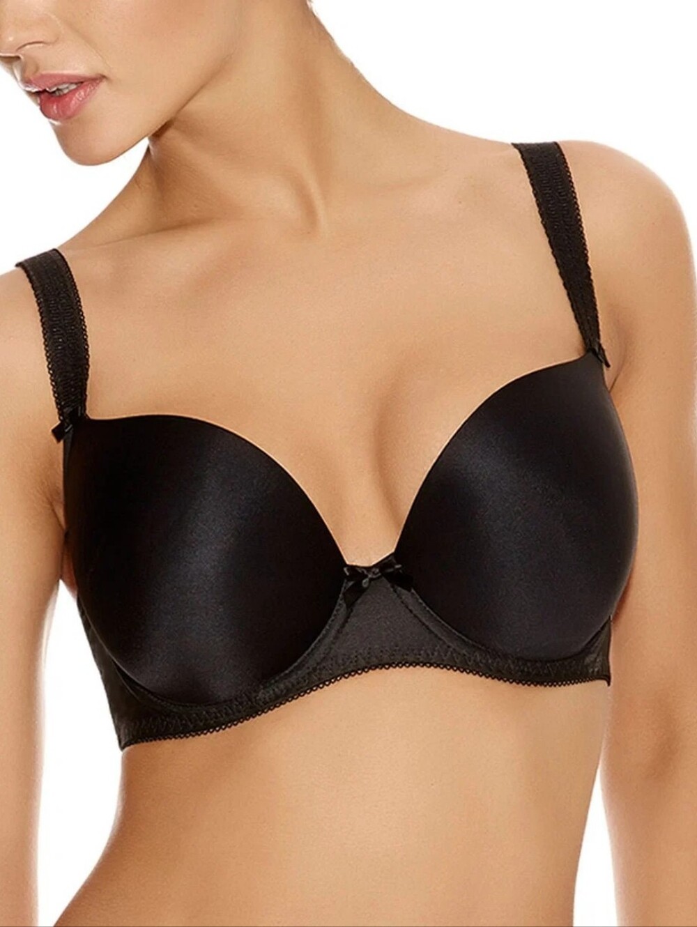 New Freya Moulded Plunge Bra - Black Size 32C